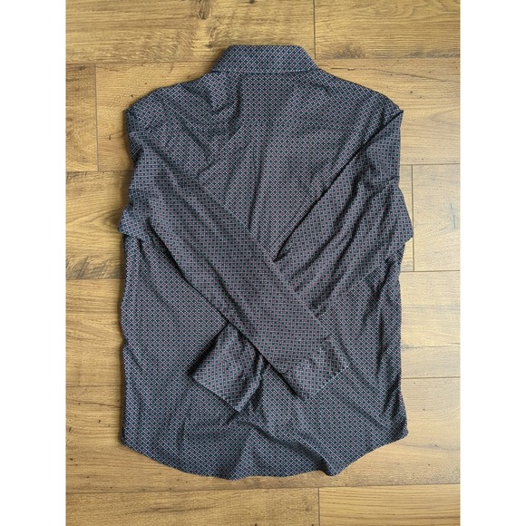 Butter Cloth‎ Shirt Mens Size L Gray Button Geometric Long Sleeve Stretch Shirt - Picture 7 of 9
